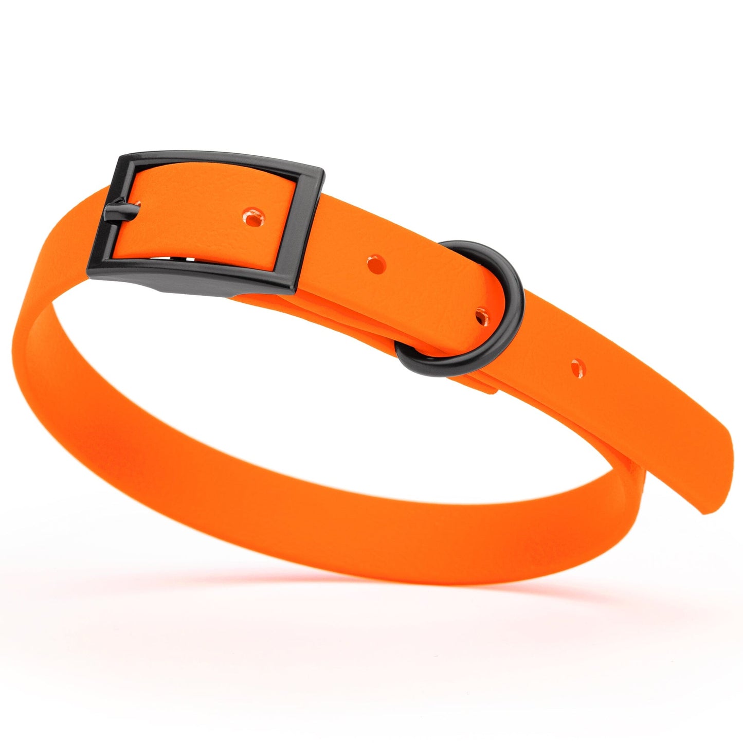 Biothane Waterproof Dog Collar - Small (12 to 15 inches) Hunter Orange L 12"-15" x W 5 8" Dog Collar Dogline
