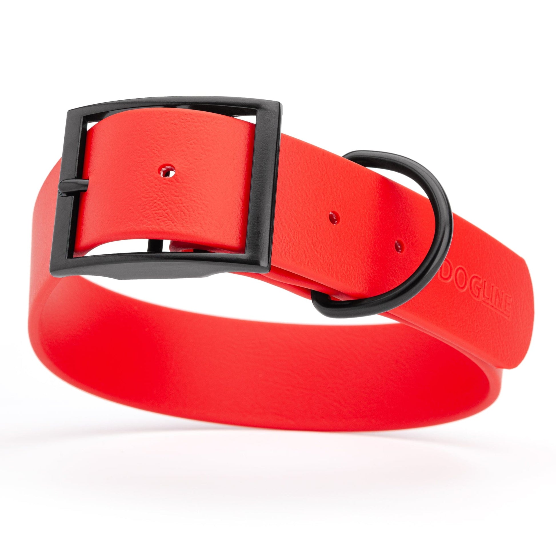 Biothane Waterproof Dog Collar - 1.5in Wide - X-Large (20 to 24 inches) Cherry Red L 20"-24" X W 1.5" Dog Collar Dogline