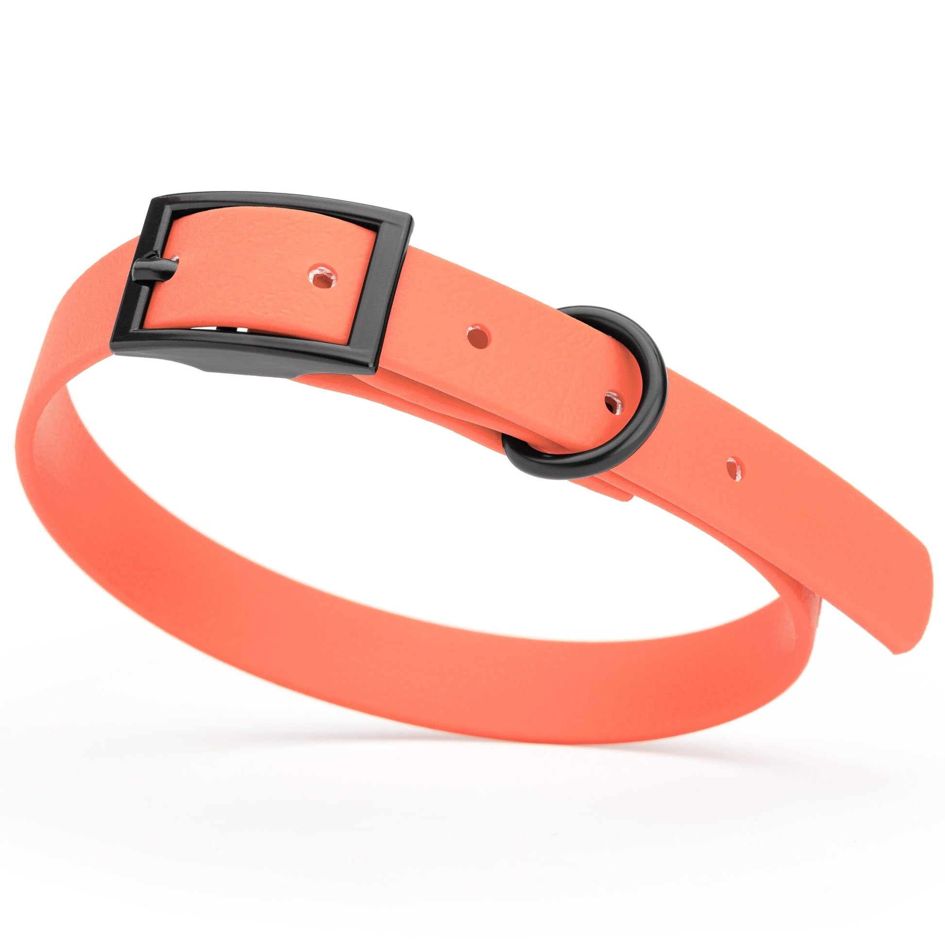 Biothane Waterproof Dog Collar - Small (12 to 15 inches) Coral L 12"-15" x W 5 8" Dog Collar Dogline