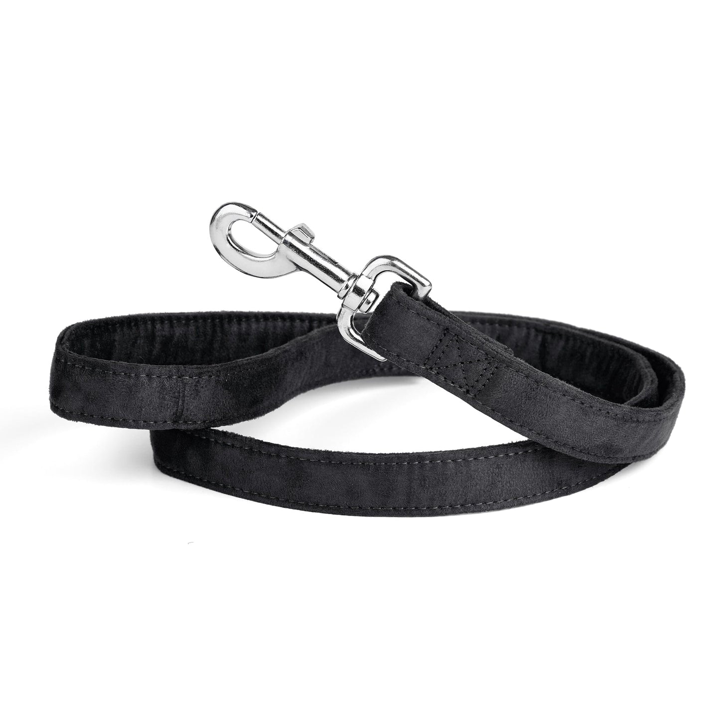 Comfort Microfiber Flat Dog Leash Black Dog Leashes Dogline