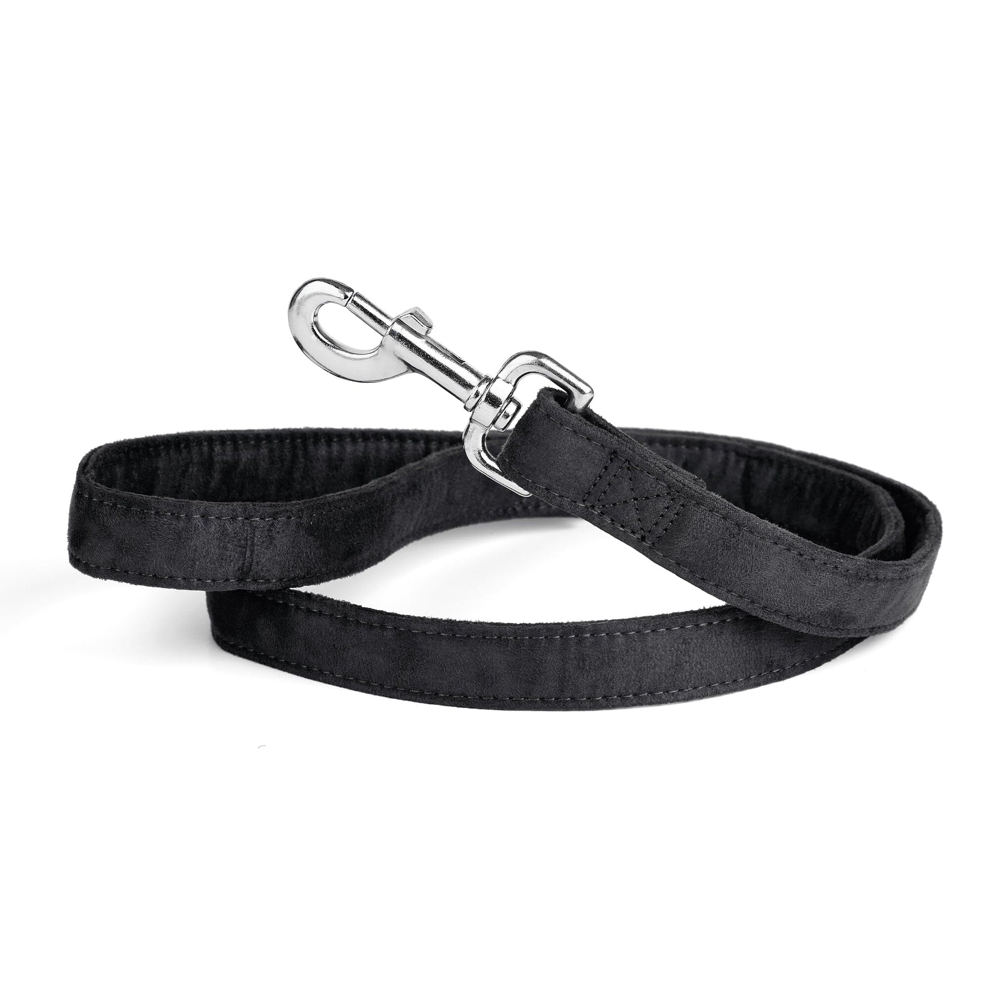 Comfort Microfiber Flat Dog Leash Black Dog Leashes Dogline