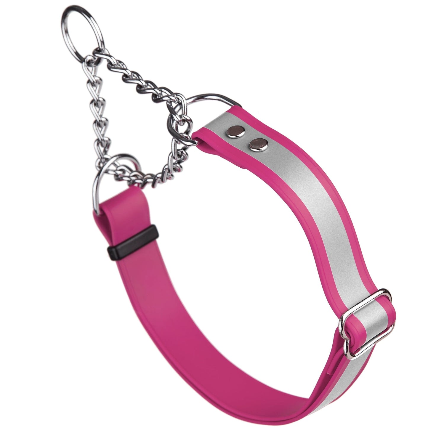 Reflective Biothane Martingale Collar for Dogs Passionfruit Pink Martingale Dog Collar Dogline