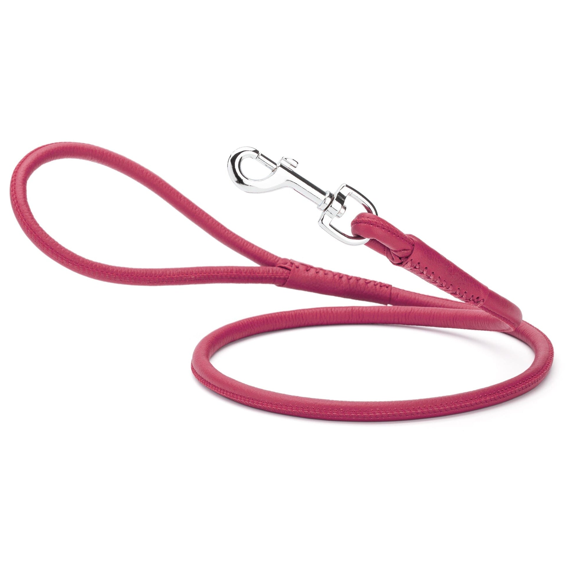 Soft Leather Round Dog Lead Pink Dog Leashes Dogline