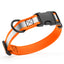 Dogline Biothane Reflective Dog Collar with Quick Release Buckle Hunter Orange 12"-19" 3 4" Dog Collar Dogline