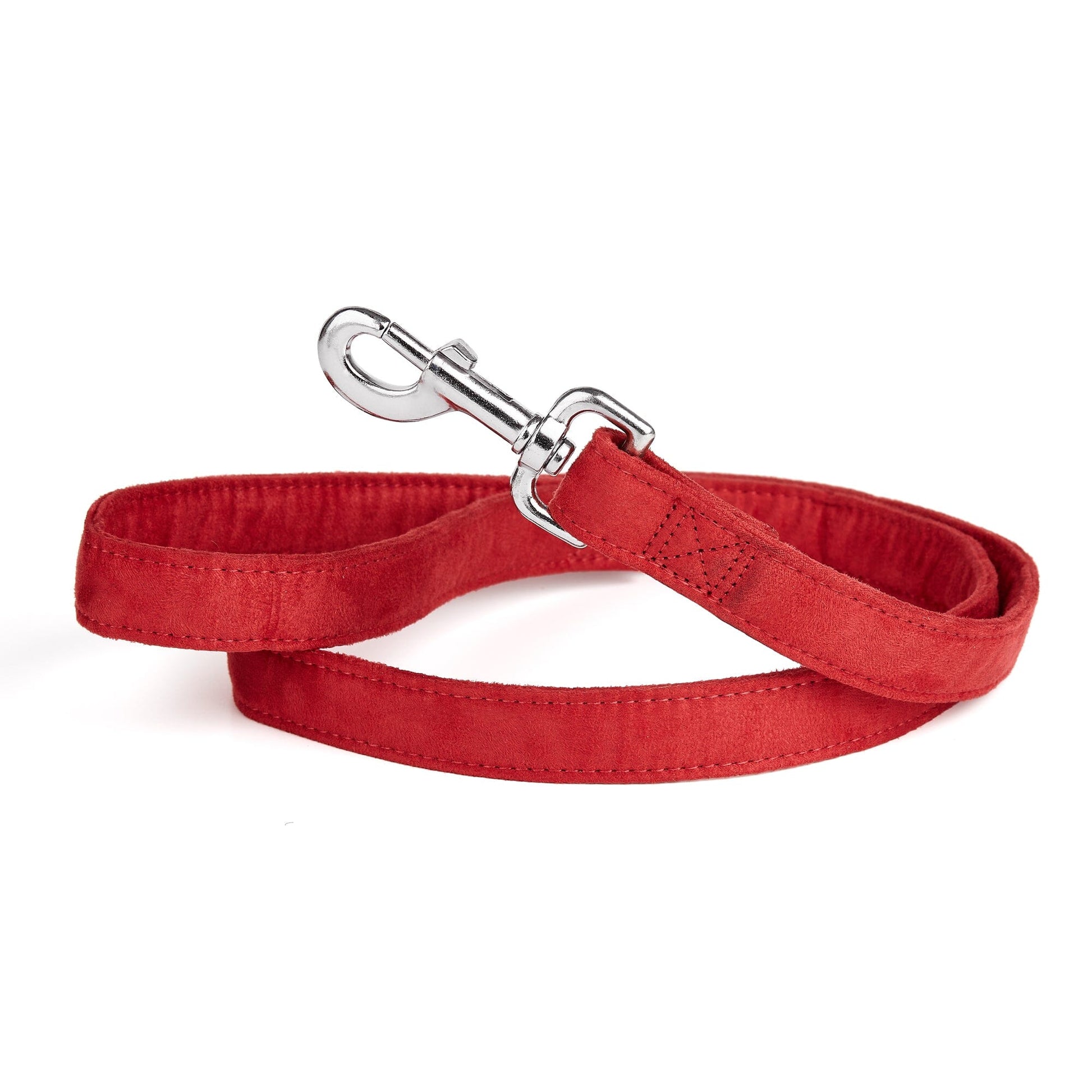 Comfort Microfiber Flat Dog Leash Red Dog Leashes Dogline
