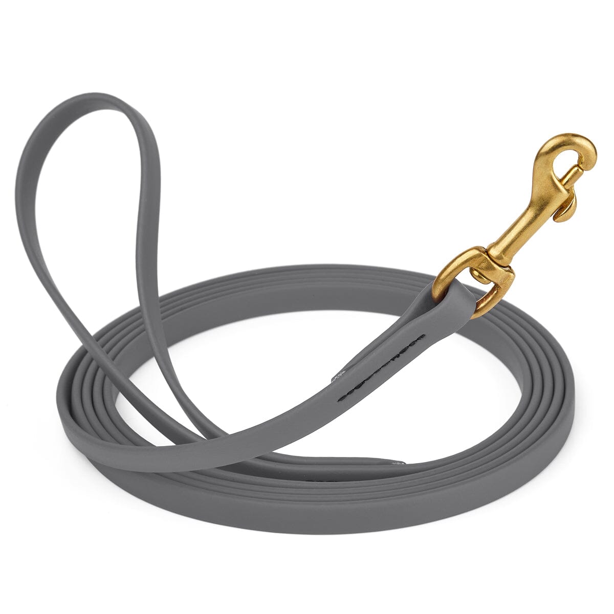 Viper Biothane Long Line 33 ft Lead with Brass Hardware Battleship Gray 1 2" Dog Leashes Dogline