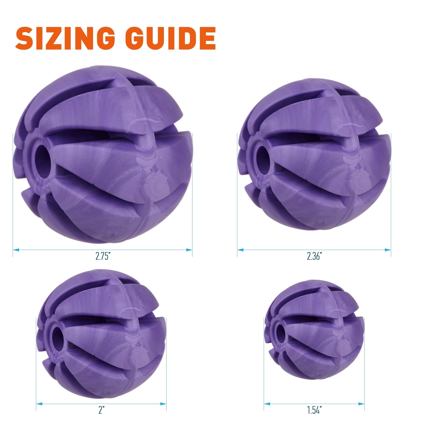 Rubber Spiral Ball Dog Toys Dogline