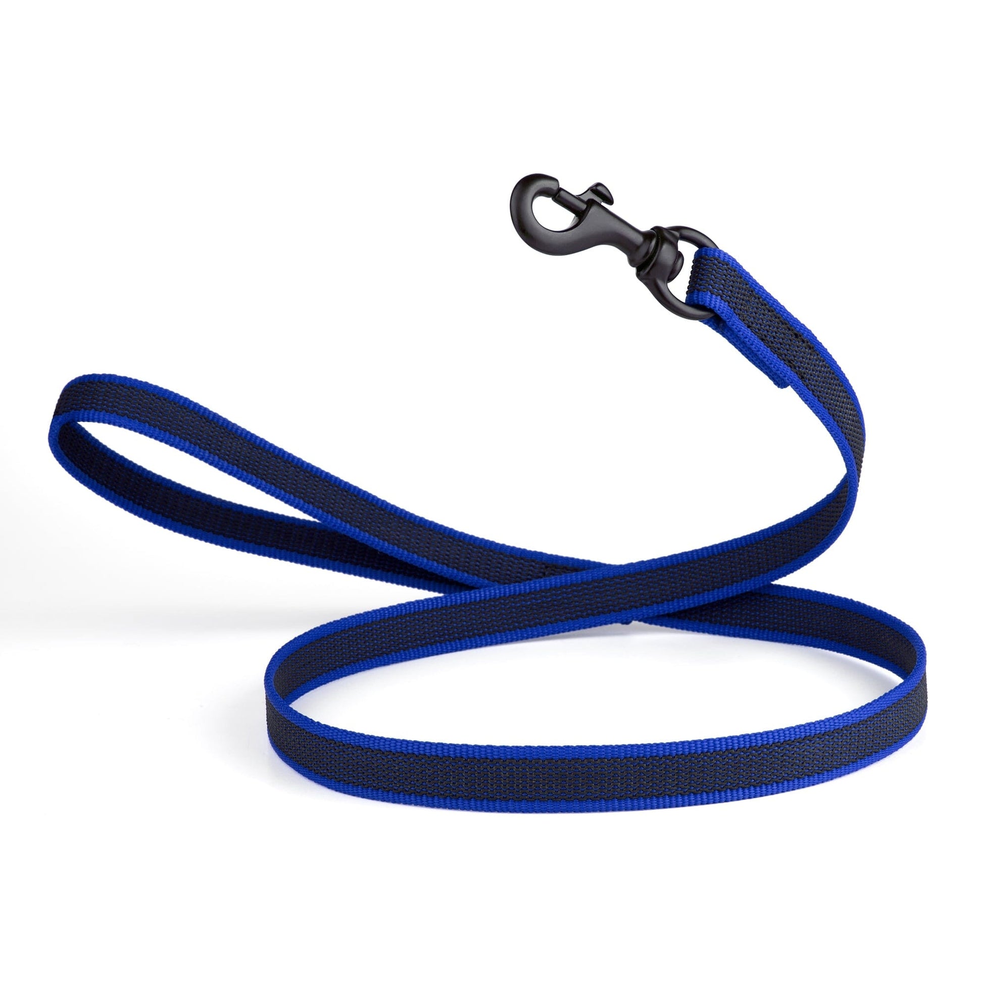 Rubber Infused Nylon Dog Leash Blue 4' 3 4" Dog Leashes Dogline