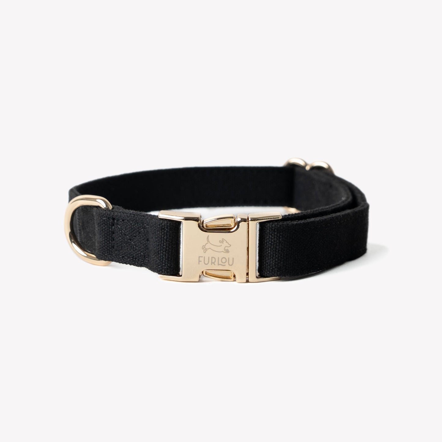 'Black' - Canvas Dog Collar Canvas Collar FURLOU