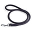 Soft Leather Round Dog Lead Black 1 2" Dog Leashes Dogline