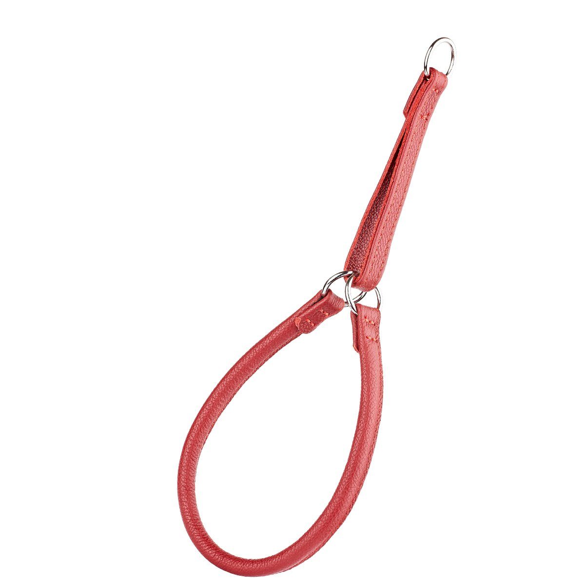 Soft Leather Round Martingale Collar Red 1 2" Dog Collars Dogline
