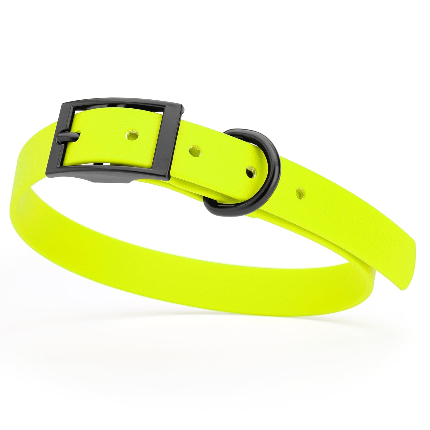 Biothane Waterproof Dog Collar - Medium (15 to 18 inches) Safety Yellow L 15"-18" x W 3 4" Dog Collar Dogline