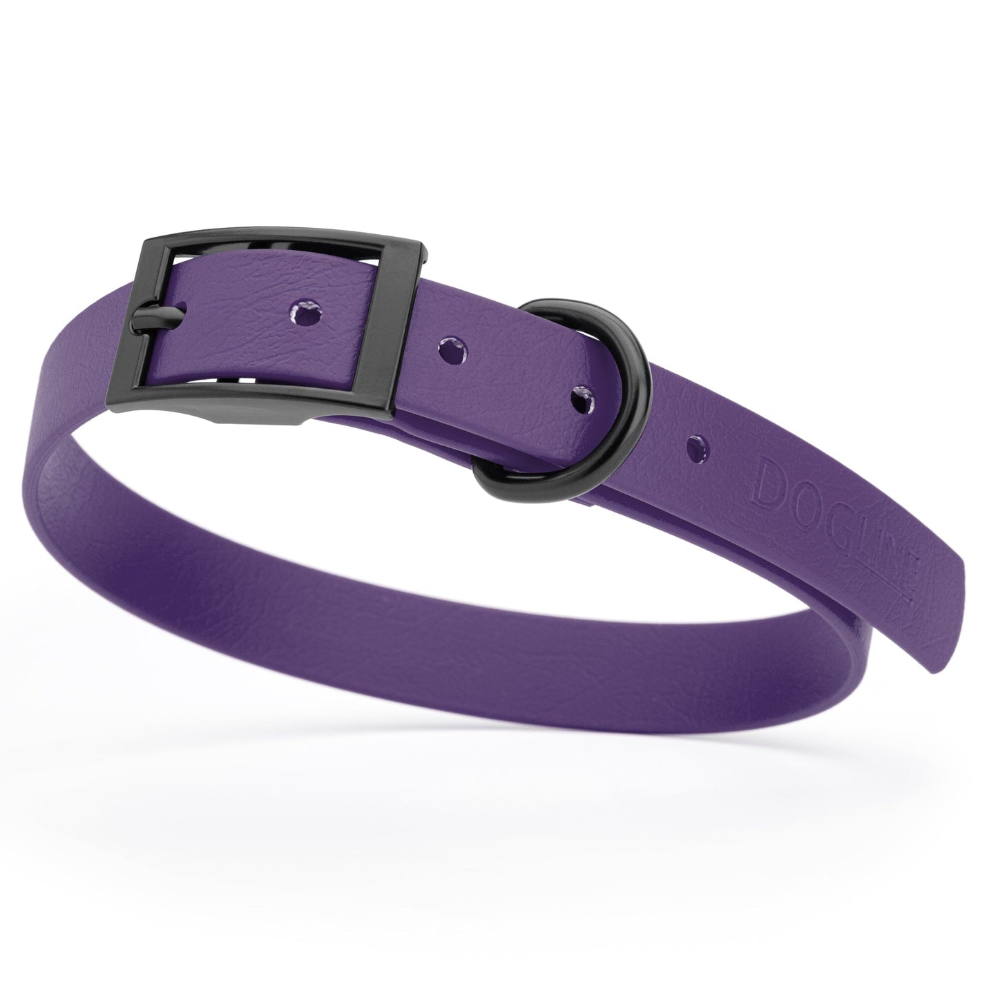 Biothane Waterproof Dog Collar - Medium (15 to 18 inches) Violet Purple L 15"-18" x W 3 4" Dog Collar Dogline