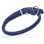 Soft Leather Round Dog Collar Royal Blue 1 2" Dog Collar Dogline