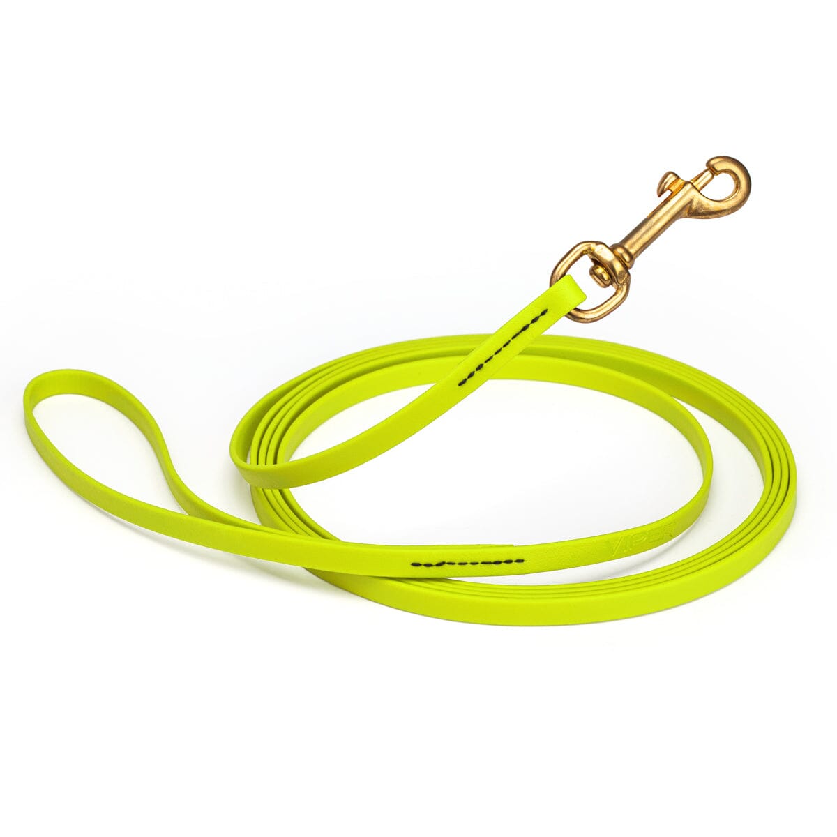 Viper Biothane Long Line 20 ft Lead with Brass Hardware Safety Yellow 3 8" Dog Leashes Dogline