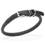 Soft Leather Round Dog Collar Black 16-19" 3 8" Dog Collar Dogline