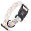 Dogline Biothane Full Color Design Printed Dog Collar with Quick Release Buckle Peace and Love W 3 4" x L 12"-19" Dog Collars Dogline