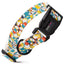 Dogline Biothane Full Color Design Printed Dog Collar with Quick Release Buckle Circles W 3 4" x L 12"-19" Dog Collars Dogline