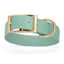 Viper Biothane Waterproof Dog Collar - Brass Hardware - 1.5in Wide - Size L (16" - 20") Sage Green L 16"-20" x W 1.5" Dog Collar Dogline