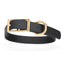 Viper Biothane Waterproof Dog Collar - Brass Hardware - Size L (18" - 22") Black L 18"-22" x W 1" Dog Collar Dogline