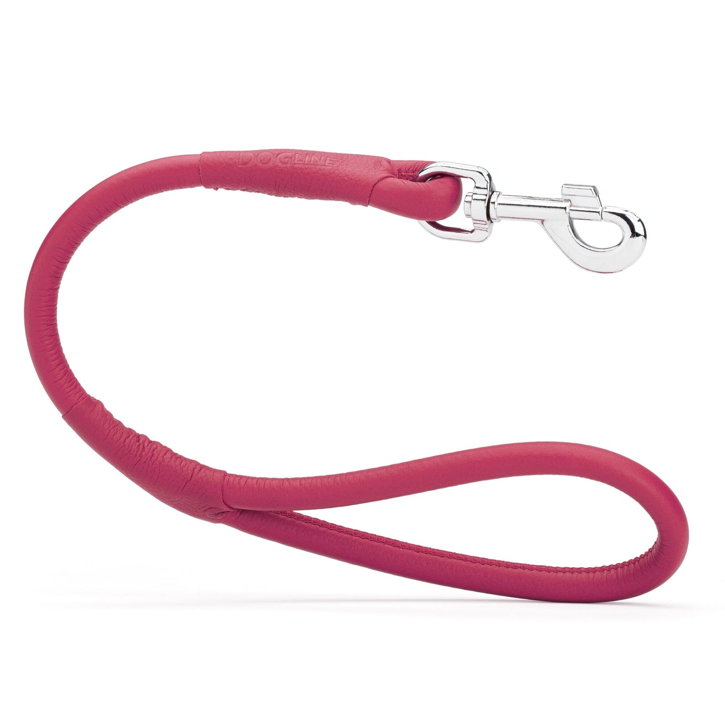 Soft Leather Round Traffic Lead Pink Dog Leashes Dogline