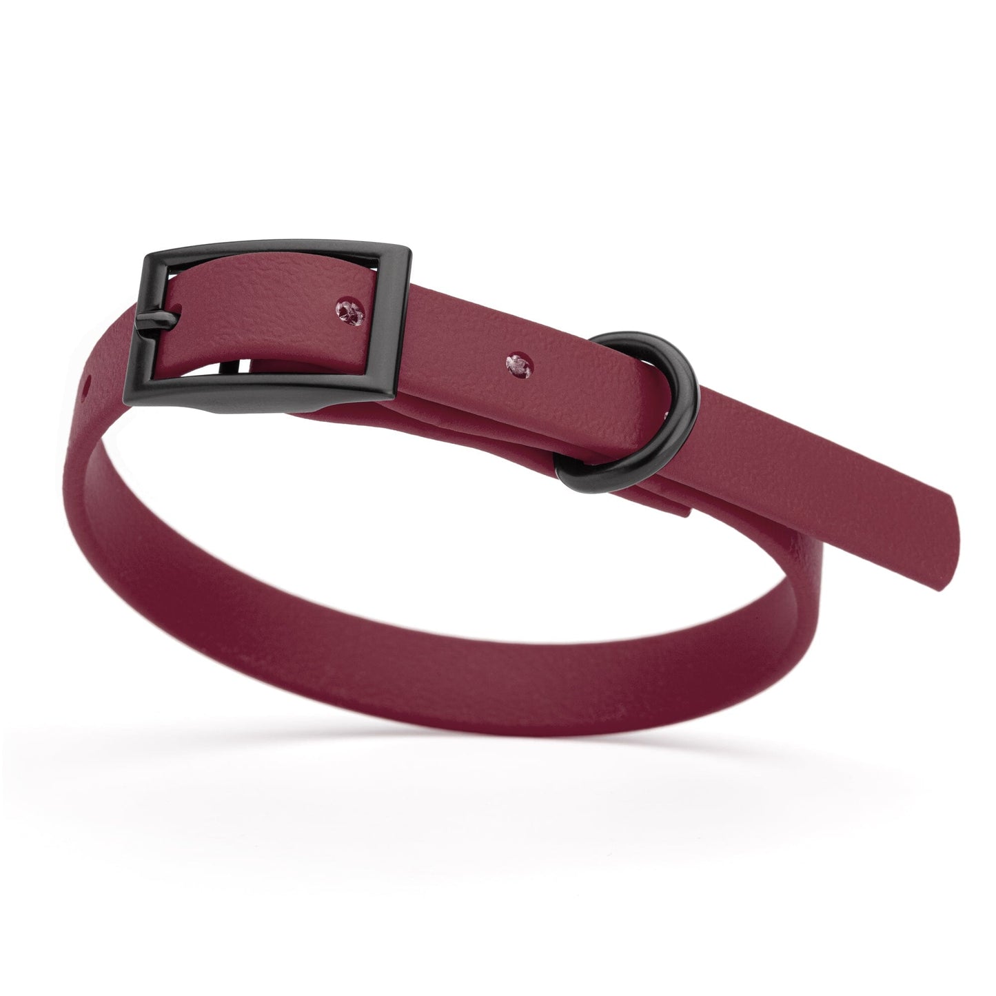 Biothane Waterproof Dog Collar - X-Small (9 to 12 inches) Merlot Burgundy L 9"-12" x W 1 2" Dog Collar Dogline