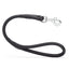 Soft Leather Round Traffic Lead Black Dog Leashes Dogline