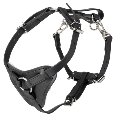 Viper Surge Biothane Working Dog Harness - Stainless Steel Hardware Black Dog Harnesses Dogline