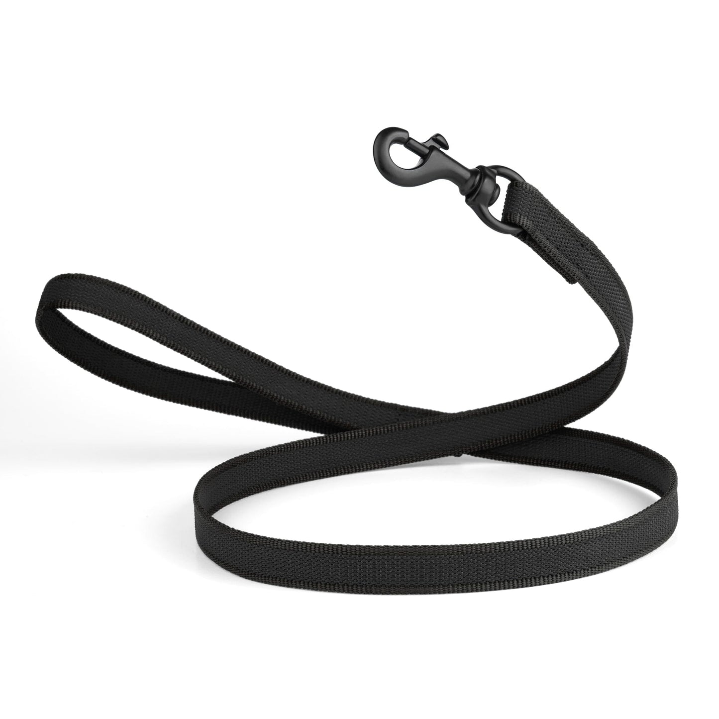 Rubber Infused Nylon Dog Leash Black 4' 3 4" Dog Leashes Dogline