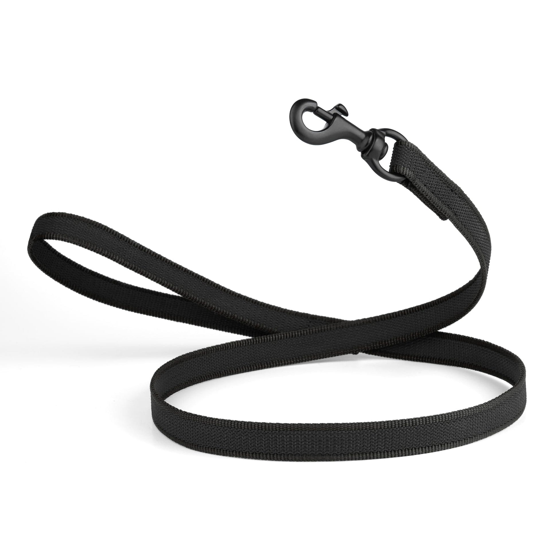 Rubber Infused Nylon Dog Leash Black 4' 3 4" Dog Leashes Dogline