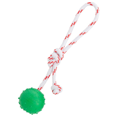 FDT Solid Rubber Dog Ball - Water Toy with Rope Small 2" (5 cm) Dog Toys Dogline