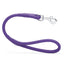 Soft Leather Round Traffic Lead Purple Dog Leashes Dogline
