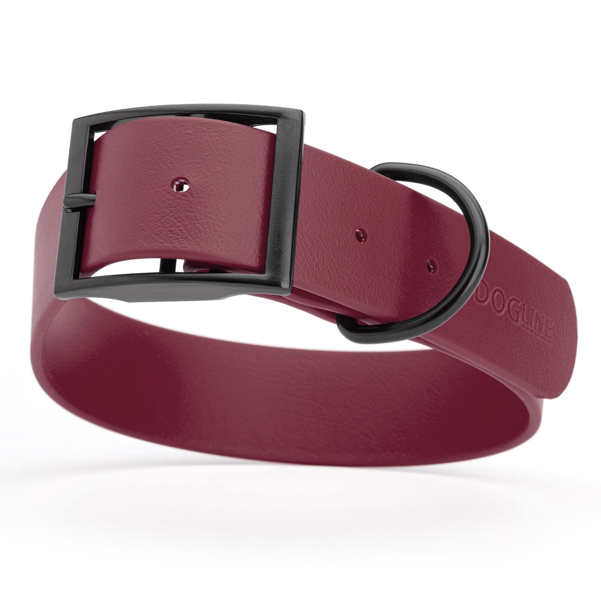 Biothane Waterproof Dog Collar - 1.5in Wide - Large (16 to 20 inches) Merlot Burgundy L 16"-20" x W 1.5" Dog Collar Dogline