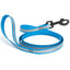 Reflective Biothane Dog Leash with Black Hardware Cerulean Blue Dog Leashes Dogline