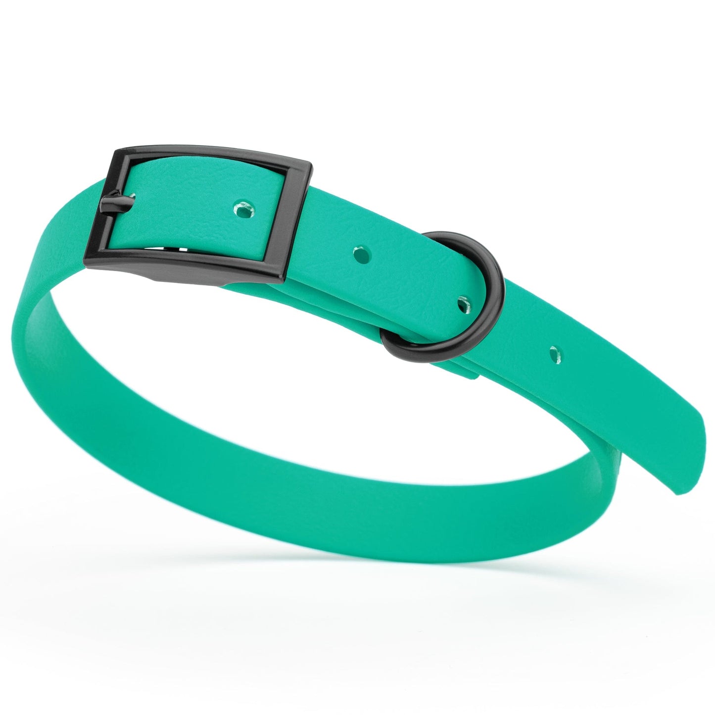 Biothane Waterproof Dog Collar - Small (12 to 15 inches) Teal L 12"-15" x W 5 8" Dog Collar Dogline