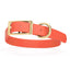 Viper Biothane Waterproof Dog Collar - Brass Hardware - Size L (18" - 22") Coral L 18"-22" x W 1" Dog Collar Dogline
