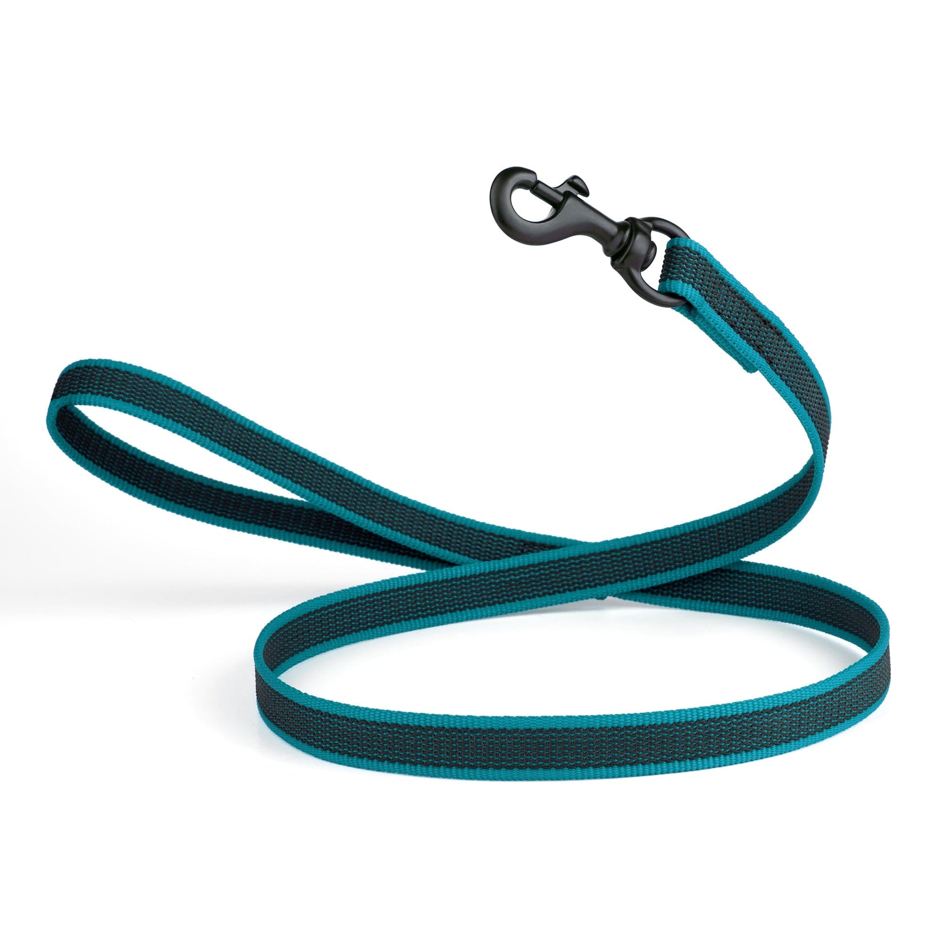 Rubber Infused Nylon Dog Leash Teal 4' 3 4" Dog Leashes Dogline