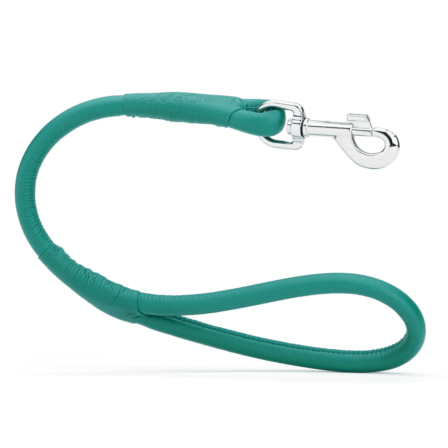 Soft Leather Round Traffic Lead Teal Dog Leashes Dogline