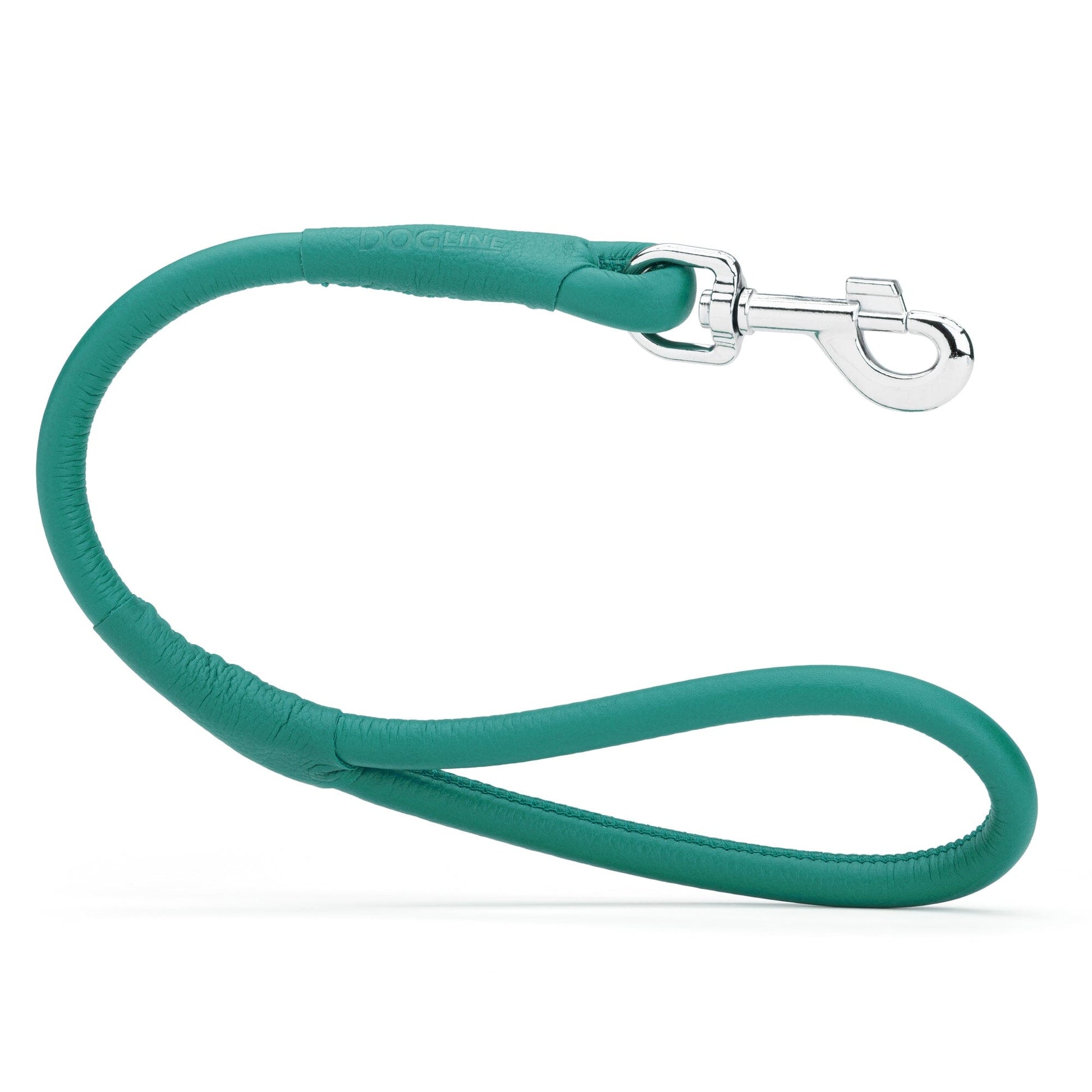 Soft Leather Round Traffic Lead Teal Dog Leashes Dogline