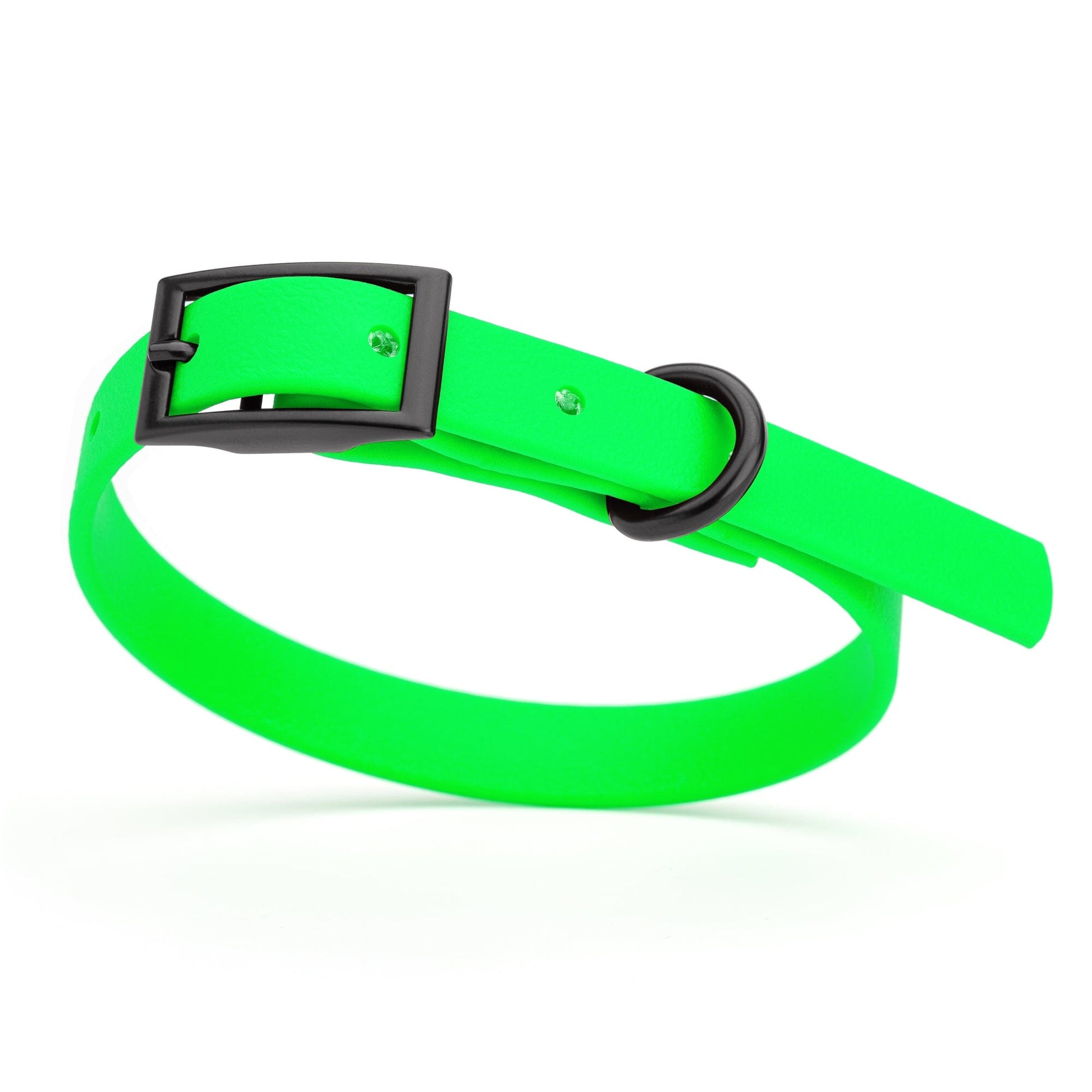Biothane Waterproof Dog Collar - X-Small (9 to 12 inches) Tropical Green L 9"-12" x W 1 2" Dog Collar Dogline