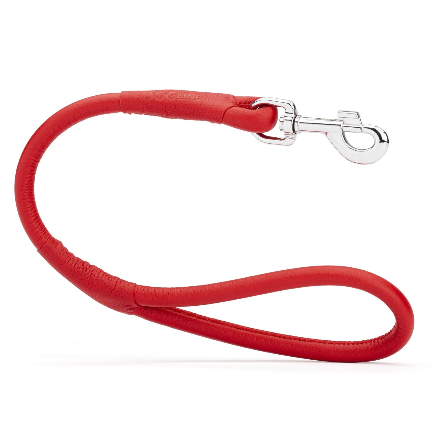 Soft Leather Round Traffic Lead Red Dog Leashes Dogline