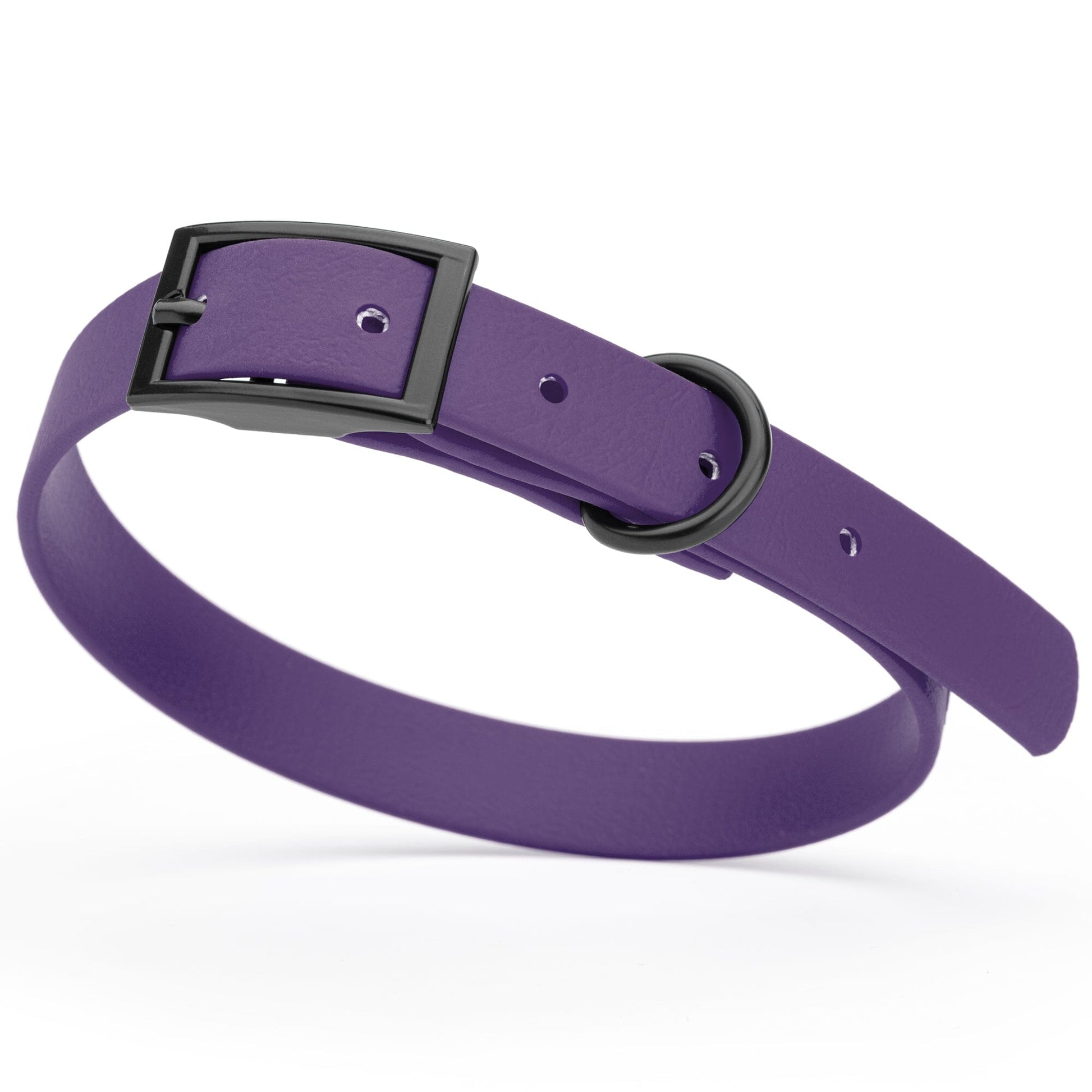 Biothane Waterproof Dog Collar - Small (12 to 15 inches) Violet Purple L 12"-15" x W 5 8" Dog Collar Dogline