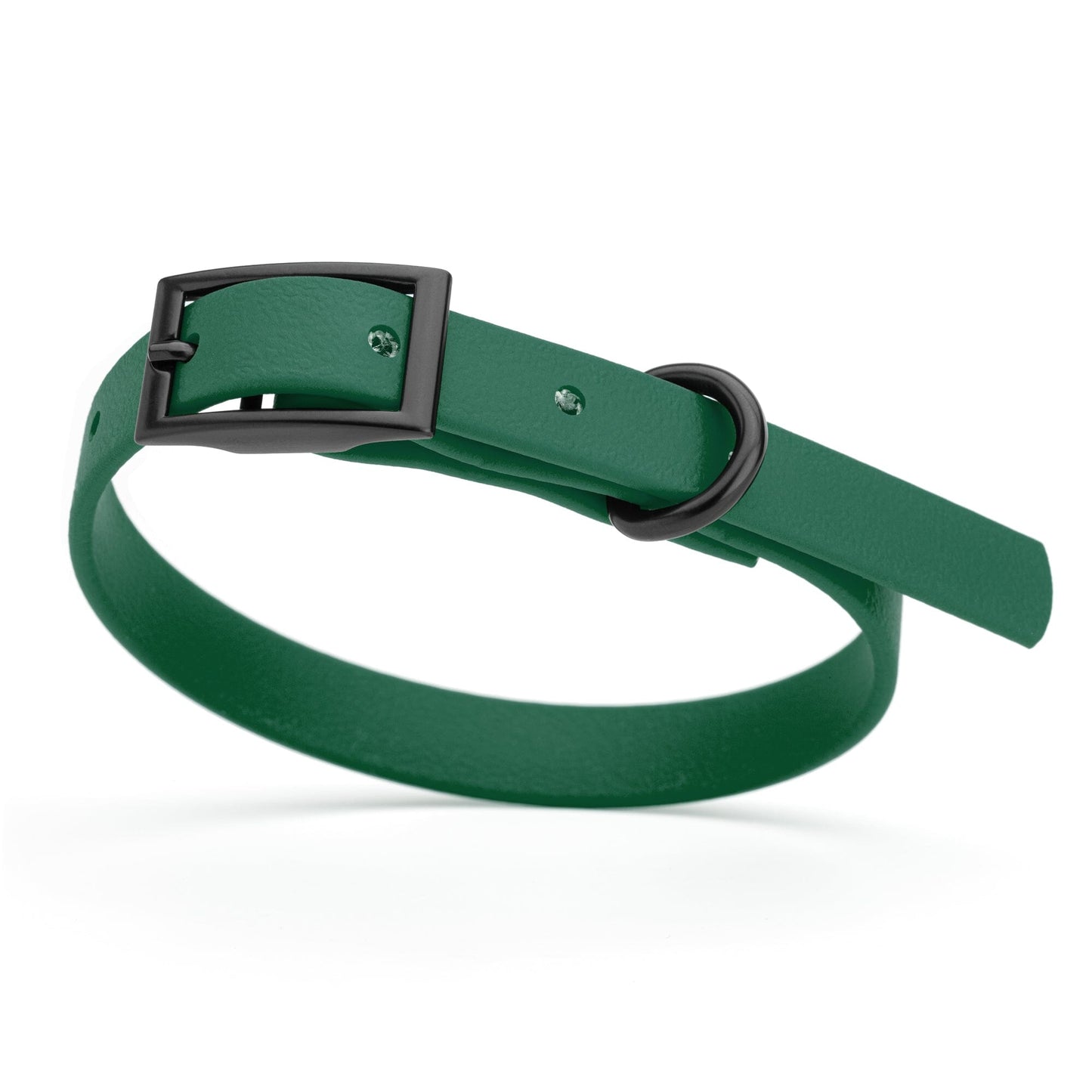 Biothane Waterproof Dog Collar - X-Small (9 to 12 inches) Hunter Green L 9"-12" x W 1 2" Dog Collar Dogline