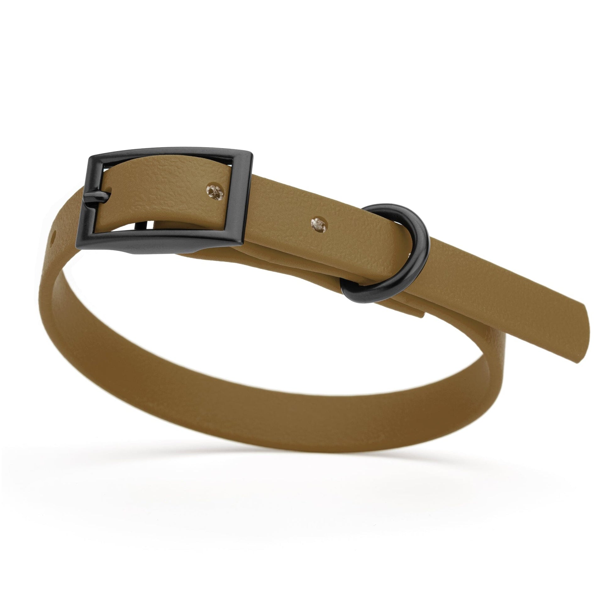 Biothane Waterproof Dog Collar - X-Small (9 to 12 inches) Coyote Brown L 9"-12" x W 1 2" Dog Collar Dogline