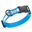 Dogline Biothane Reflective Dog Collar with Quick Release Buckle Cerulean Blue 12"-19" 3 4" Dog Collar Dogline