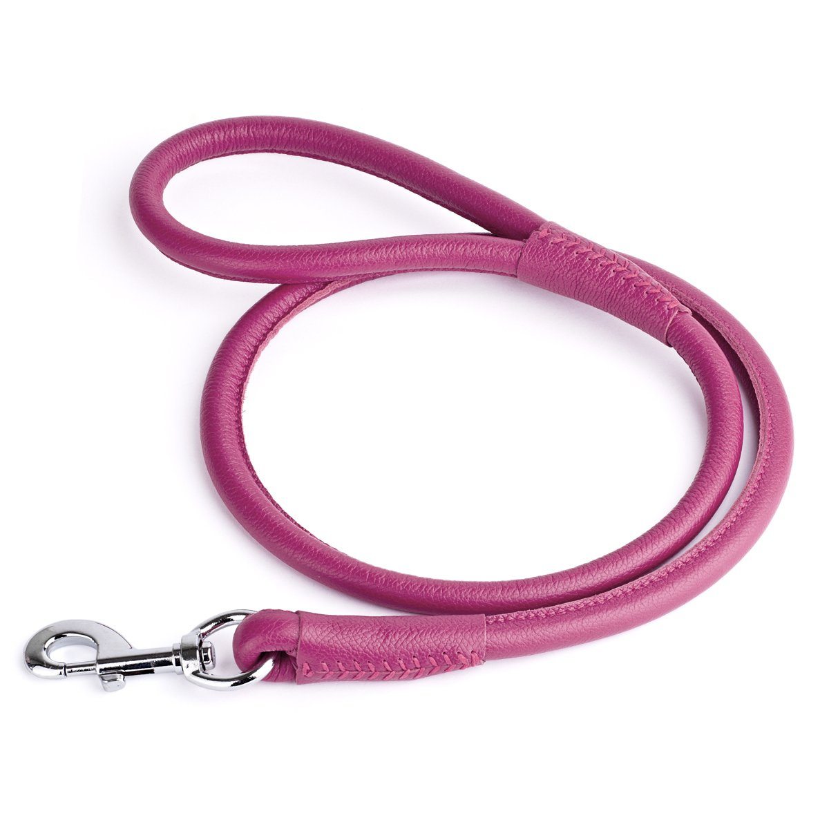 Soft Leather Round Dog Lead Pink 1 2" Dog Leashes Dogline