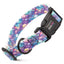 Dogline Biothane Full Color Design Printed Dog Collar with Quick Release Buckle Mermaid W 3 4" x L 12"-19" Dog Collars Dogline