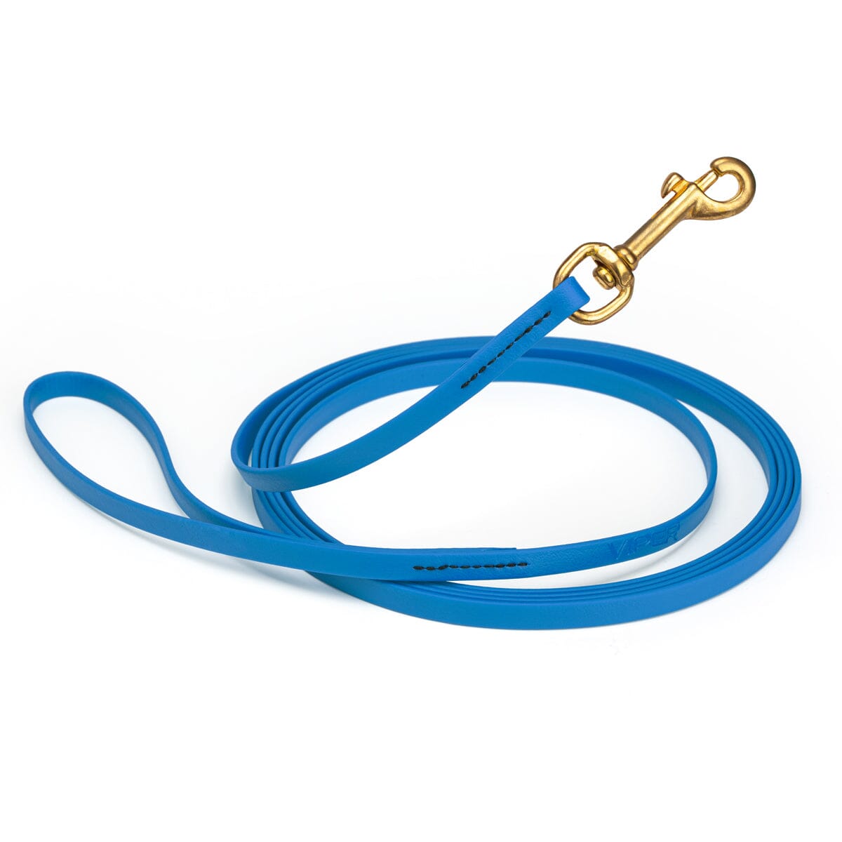 Viper Biothane Long Line 20 ft Lead with Brass Hardware Cerulean Blue 3 8" Dog Leashes Dogline
