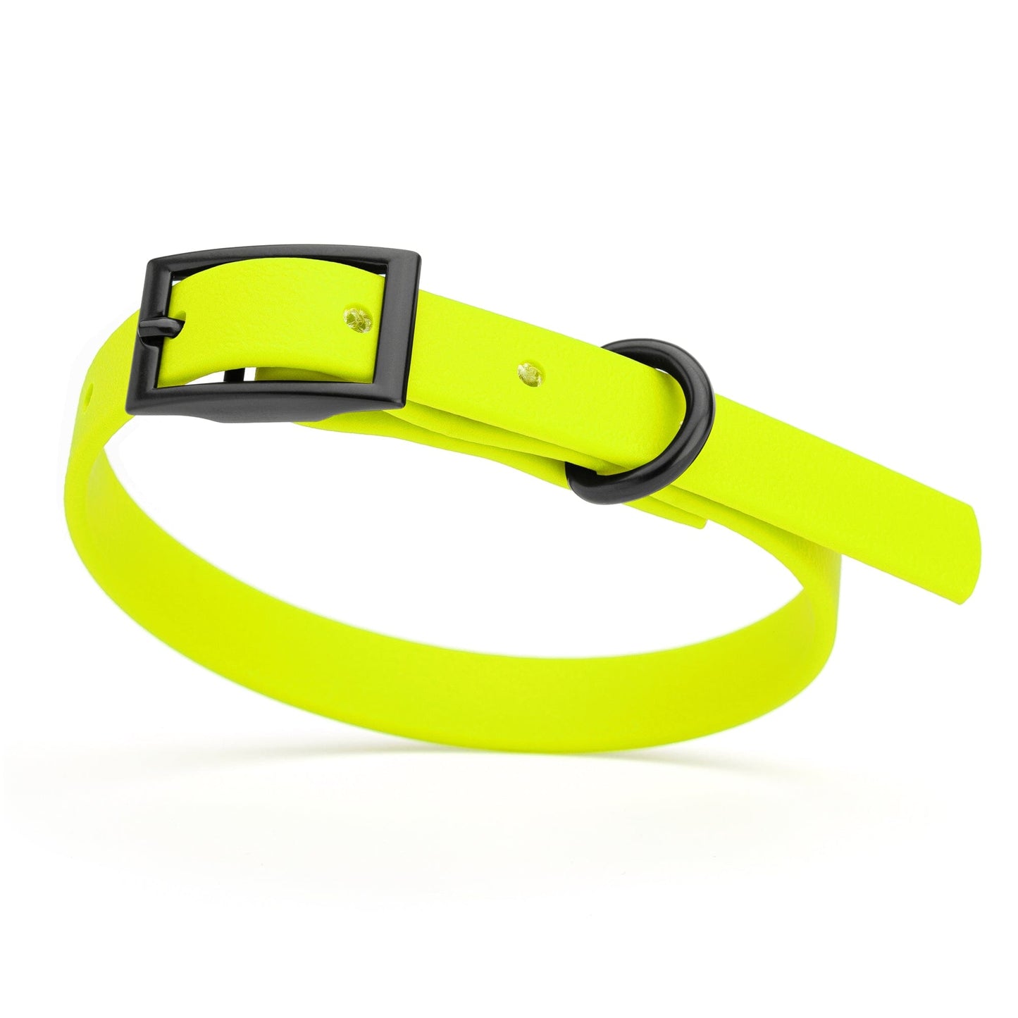 Biothane Waterproof Dog Collar - X-Small (9 to 12 inches) Safety Yellow L 9"-12" x W 1 2" Dog Collar Dogline