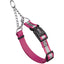 Reflective Biothane Martingale Collar with Quick Release Buckle Passionfruit Pink Dog Collar Dogline